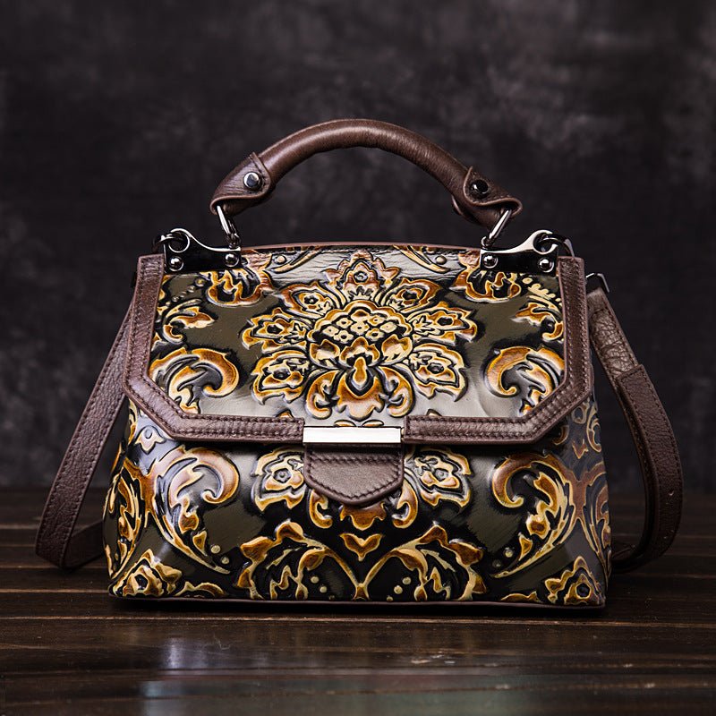 &quot;Vintage Chic Cowhide Shoulder Bag Unveiled with a Secretive Buckle Entrée&quot; - Yourstylesite